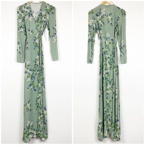 Flynn Skye Brush Strokes Kate Maxi Wrap Dress